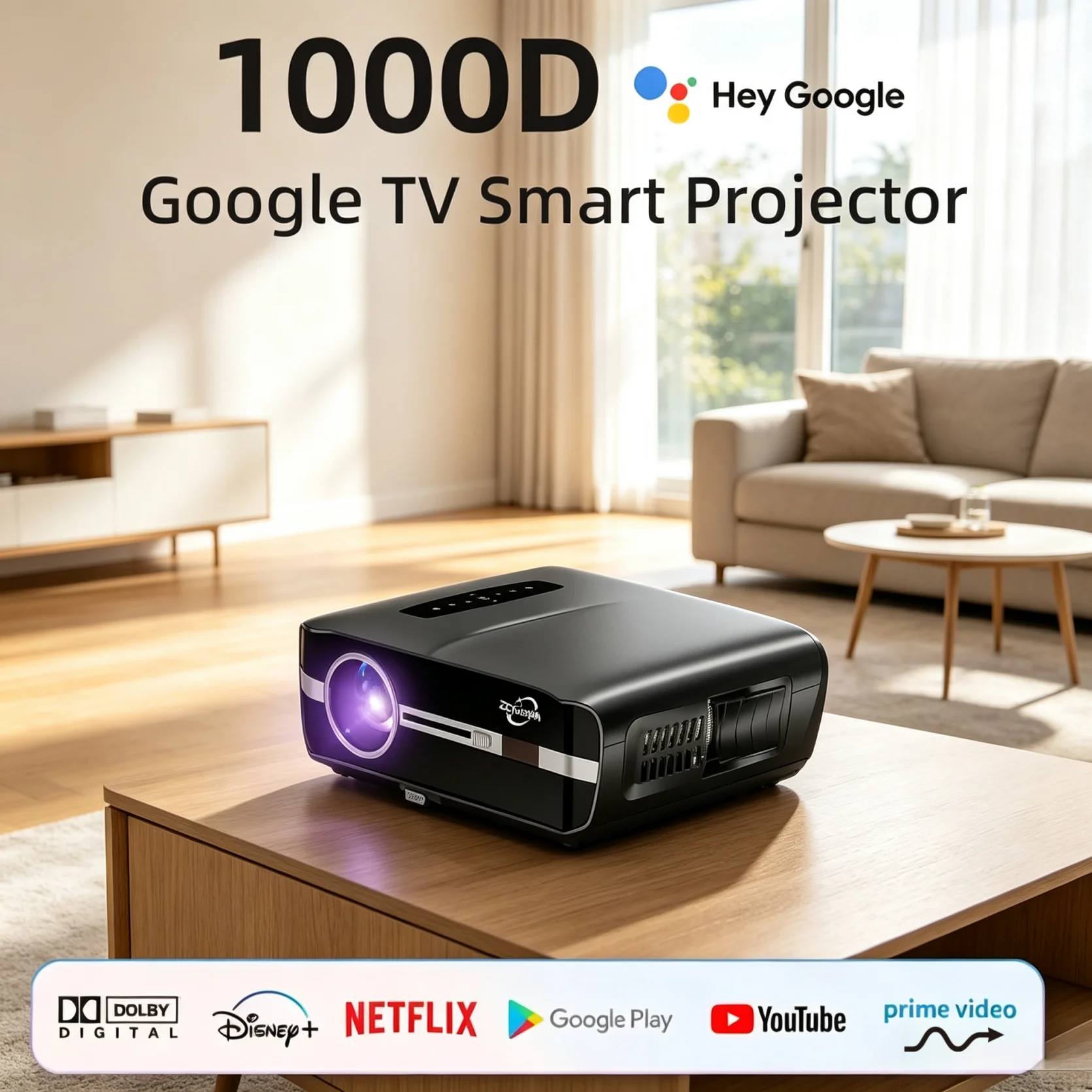Netflix Home Cinema - Proyektor Google TV 4K Resmi 4200ANSI