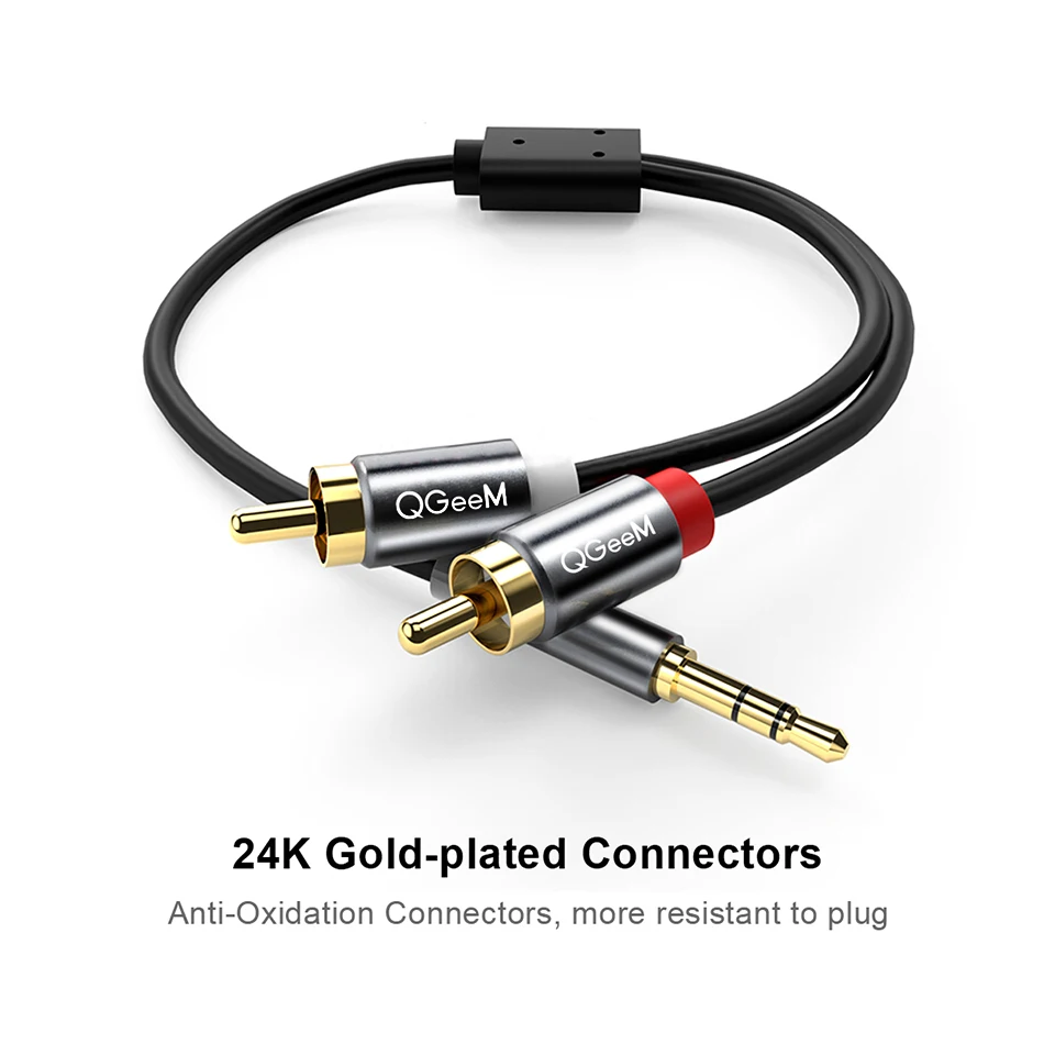 Kabel RCA QGeeM 2RCA ke 3.5mm, - Klipsch Home Cinema ulasan dan harga