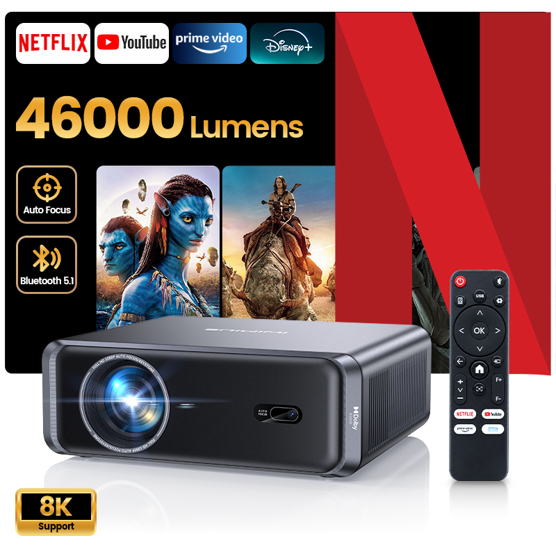 Proyektor Android Wifi Laresar - Netflix Home Cinema ulasan dan harga
