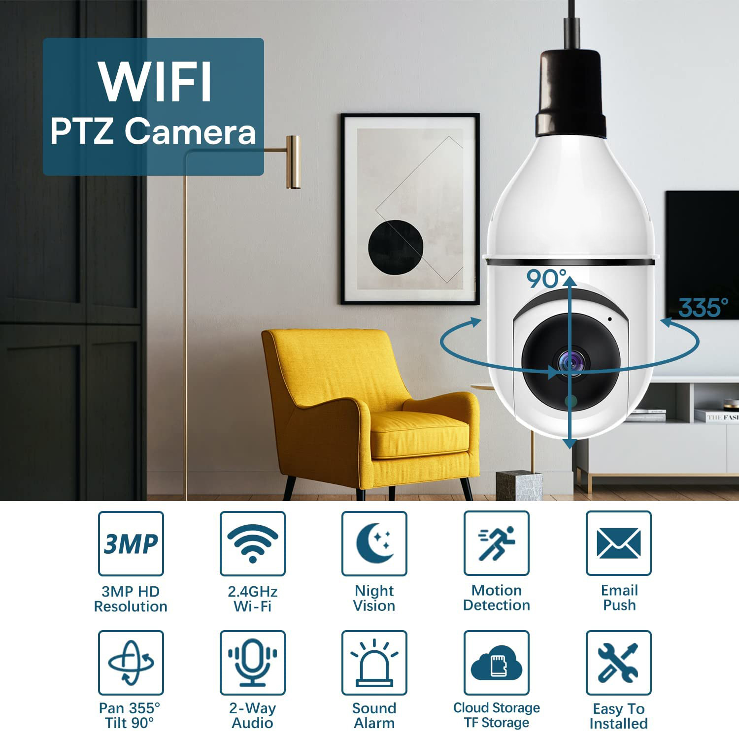Kamera Bohlam E27 Pintar Wifi  - Home Cinema Sony ulasan dan harga