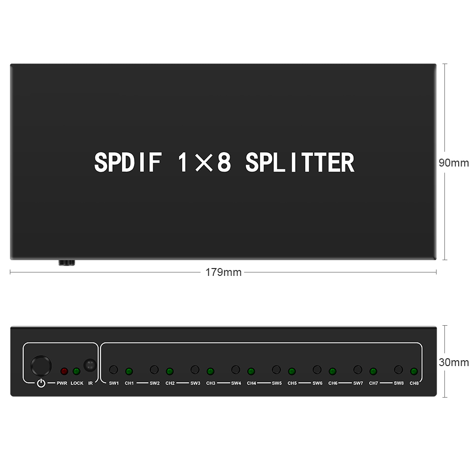 Pemisah Audio optik, 1 in 8 Ou - Audio Home Cinema ulasan dan harga