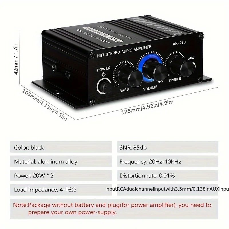 AK-270 400W Amplifier Daya Min - Audio Home Cinema ulasan dan harga